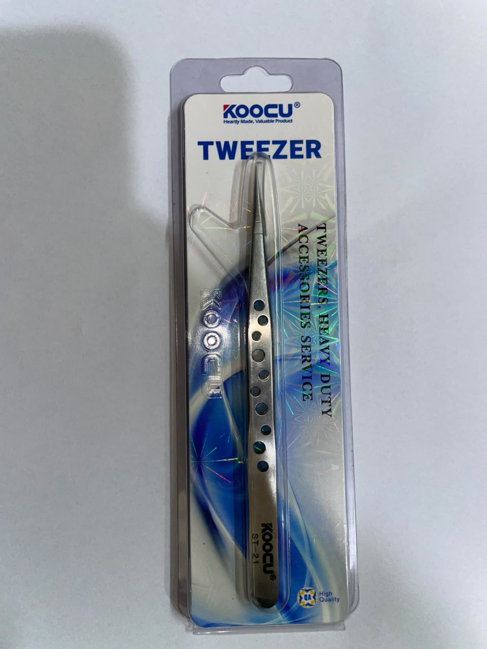 Koocu ST-21 Precision Stainless Steel Tweezer - Albarak