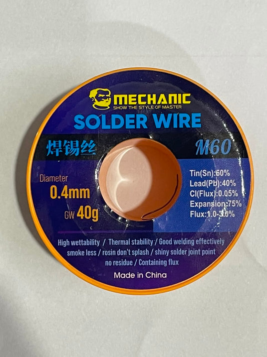 Mechanic M60 0.04mm Solder Wire 40g - Al Hadi